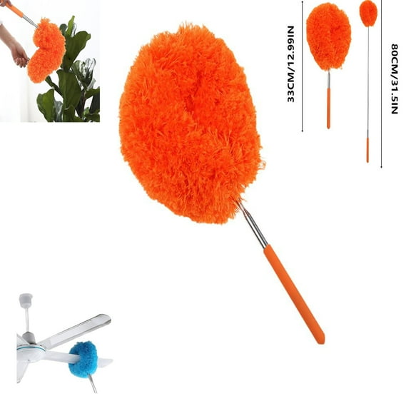 Ceiling Fan Cleaner Duster with Extension Pole, 2025 New Reusable Microfiber High Ceiling Fan Adjustable Inches for Cleaning Door Window Top Furniture