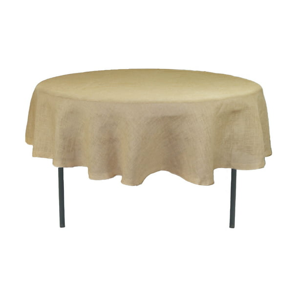 90 Inch Round Burlap Tablecloth, Round Burlap Table Linen
