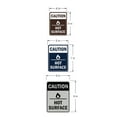 thumbnail image 5 of Signs ByLITA Portrait Round Caution Hot Surface Sign (Ivory/Dark Brown) - Medium, 5 of 5