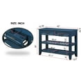 thumbnail image 6 of JERFIT Mid-Century Solid Wood Console Table with Drawers, Navy Blue Sideboard for Living Room, Entryway & Dining, 6 of 10