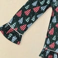 thumbnail image 5 of eczipvz Toddler Girl Easter Pajamas Kid Bunny Feather Button Down 2Piece Pajama Set Little Girls Pjs Nightgown Easter Outfit Green,18-24 Months, 5 of 7