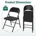 thumbnail image 2 of HOUSNIFLEX 4 Pack All-Steel Heavy Duty Folding Chair, Portable Indoor Outdoor Seating, for Party Wedding Restaurant Patio Meeting Room Home Office Use, Black, 2 of 8