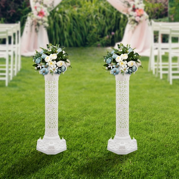 2Pcs Roman Column Pillar Pedestal Statue Sculpture Decor wedding backdrop for Decorating Gardens, Lawns