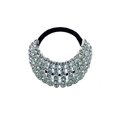 thumbnail image 3 of Rhinestone Ponytail Holder by Crystal Avenue  Stretchy Elastic Hair Tie  Silvertone with Sparkling Crystals, 3 of 10