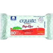 Equate Pop Up Wipes Refill 80ct Unscente