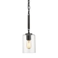 thumbnail image 1 of Golden Lighting 7041-M1L BLK-CLR Mini Pendant, Black & Clear, 1 of 1