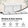 thumbnail image 4 of vidaXL Door Canopy Black 350x100 cm Polycarbonate 137.8x39.4 In, 4 of 11