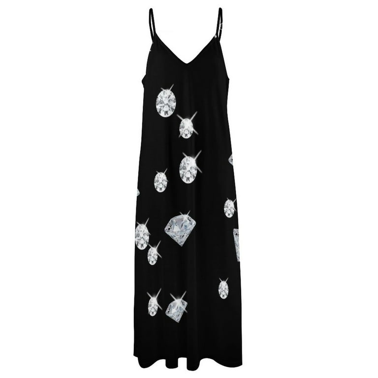 Sparkle Diamonds Sleeveless Dress Elegant gowns clothing women summer