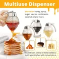 thumbnail image 3 of 1pc Honey Dispenser, No Drip Maple Syrup Dispenser, Honey Comb Shaped Honey Pot, Honey Jar With Storage Stand, 8oz Capacity, 3 of 6