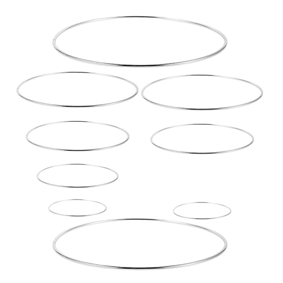 Hytrove 10pcs Metal Circle Rings Silver for Wall Hanging Crafting Projects in Bedroom