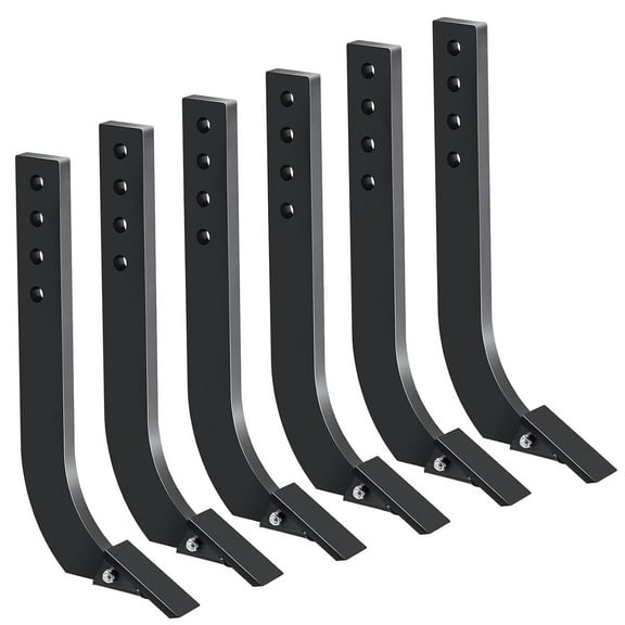 Pinypikaka 6PCS 18 Inch Rippers Shanks for Box Blade for Tractor, Box Blade Shank with 4 Holes, Rippers Point/Scarifier Tooth for Box Blade Shank for Replacement, Digging, Plowing