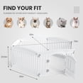 thumbnail image 4 of Plastic Dog Playpen, 6-Panel Small Pet Fence for Puppies and Dogs, 24 Inch Height, Portable Play Yard for Indoor/Outdoor Use, Easy to Clean & Assemble (White), 4 of 6