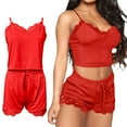 thumbnail image 2 of beishanbush Clothing Bra & Brief Sets Under $5 Womens Pajama Sets Soft Lace Trim Underwear Sleepwear 2 Piece Shorts Set Neck Pj Nightwear Bridal Gifts, 2 of 5