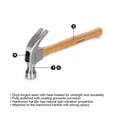 thumbnail image 2 of WorkPro 16 oz Wooden Claw Hammer, Forged Steel Head, 2 of 6