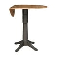 thumbnail image 6 of Wood 42 in. Round Drop Leaf Bar Height Dining Table in Hickory/Washed Coal, 6 of 7