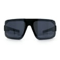 thumbnail image 4 of Locs USA Flag Oversized Wrap Around Gangster Plastic Biker Sunglasses [Color Flag - Black], 4 of 7