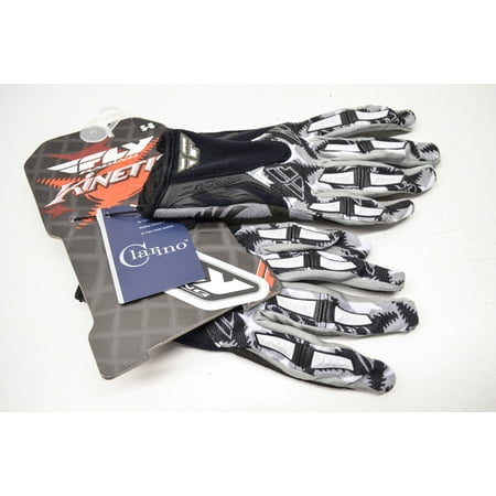 Kinetic Race Gloves - Black Grey Kinetic Gloves Sz 8 Small