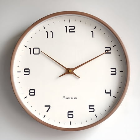 DESIGNICE 2026 New Nordic Solid Wood Simplicity Wall Clock Living Room Home Decorate Clock Mute Clock Japanese Style Fashion Modern Light Luxury Creative Clock