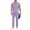 Purple, variant on Mrasaso Scrubs Set for Men - Classic Round-Neck Stretch Top & Straight Pants Drawstring with Pocket, Elastic Waistband