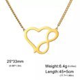 thumbnail image 6 of RSAMD Infinite Symbol Heart Love Pendant Necklace Stainless Steel Endless Love Jewelry-Steel, 6 of 6