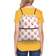 Xecao Orange Fox for Drawstring Bags,Pull String Backpack Bags,String Bag Sackpack