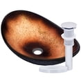 thumbnail image 1 of Novatto NOHP-G008-8031CH Ensemble de Lavabo en Verre pour Salle de Bain, Chrome, 1 of 6