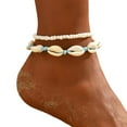 thumbnail image 6 of DLQT Af199-032pcs Summer Beach Natural Shell Anklet Bohemian Colorful Beads Layered Chain Anklet, 6 of 7