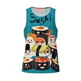 thumbnail image 4 of Gaeub I Love Sushi Men's Athletic Tank Top, Workout Sleeveless Shirts, Running Tank Tops for Gym, Running, Training - XX-Large, 4 of 9