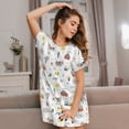 thumbnail image 3 of Daiia Farm Animals Print Women's Nightshirt Soft Nightgowns for Women Short Sleeve dress Short-sleeved Sleepwear, 3 of 6