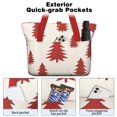thumbnail image 2 of Tote Bag for Women - Red Christmas Tree Pattern Shoulder Bag - Large Utility Work Duffle Bag with Zipper Handbag for Travel, Work, Sprots, 2 of 5