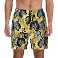 thumbnail image 2 of Goofa Orchids Flowers Printed Men's Swim Trunks Board Shorts Quick Dry Mens Swimming Trunks with Compression Liner,Breathable Fit Hawaii Beach Shorts-Medium, 2 of 9