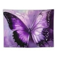 thumbnail image 5 of Patifu Butterfly Purple Fantasy Tapestry Wall Hanging Unique Style Art for Home Decor Living Room Bedroom Apartment Farmhouse Dorm 60x50inch, 5 of 6