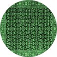 thumbnail image 1 of Ahgly Company Indoor Round Persian Emerald Green Traditional Area Rugs, 3' Round, 1 of 4