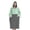Light Green + Gray, variant on Microfiber Hooded Bathrobe and Changing Robe for Men and Women, Quick-Dry Long Poncho Towel with 3/4 Sleeves and Large Front Pocket for Beach, Pool, Swimming and Surfing