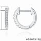 thumbnail image 2 of 14K Gold Plated Cubic Zirconia Cuff Earrings Huggie Stud, 2 of 4