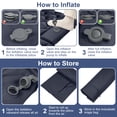 thumbnail image 6 of Sleeping Pad for Camping, Ultralight Self Inflatable Sleeping Pad with Built-in Pump & Pillow, Compact Inflatable Portable Air Mattress for Tent, Backpacking, Hiking, Car Traveling, Beach, Blue, 6 of 7