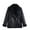 Black coats, variant on Juebong Women's Lapel Hooded Jacket Coat Faux Leather Motorcycle Biker Zip Outwear Plus Size Long Sleeve Solid Coat Zipper Pocket Turn Down Collar Plush Jacket, Black, XL