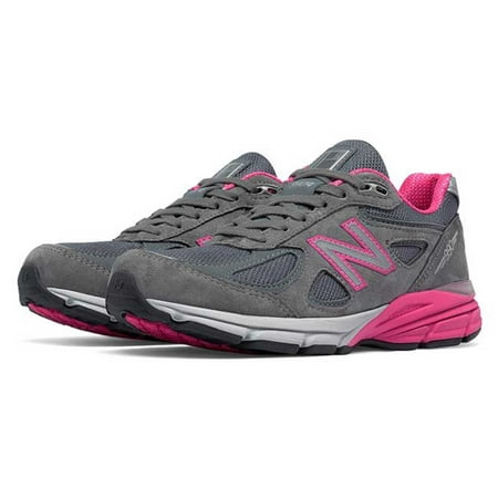 New Balance 990v4 Women's Everyday Running Shoes, Grey / Pink - W990GP4
