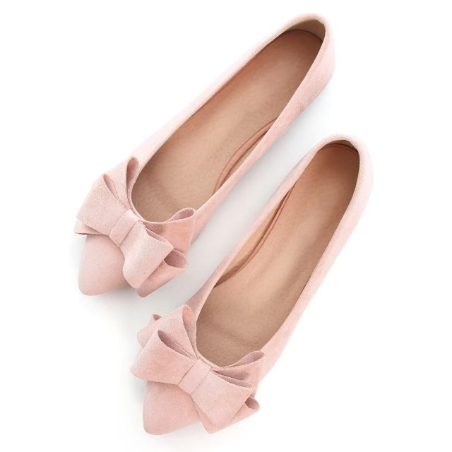 Zapatillas de ballet TN TANGNEST con lazo a la moda para mujer, color rosa claro