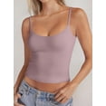 thumbnail image 3 of PINKMSTYLE Débardeurs Basiques pour Femmes à Encolure Dégagée Doublée Débardeurs Ajustables d'Été Sans Manches, 3 of 8