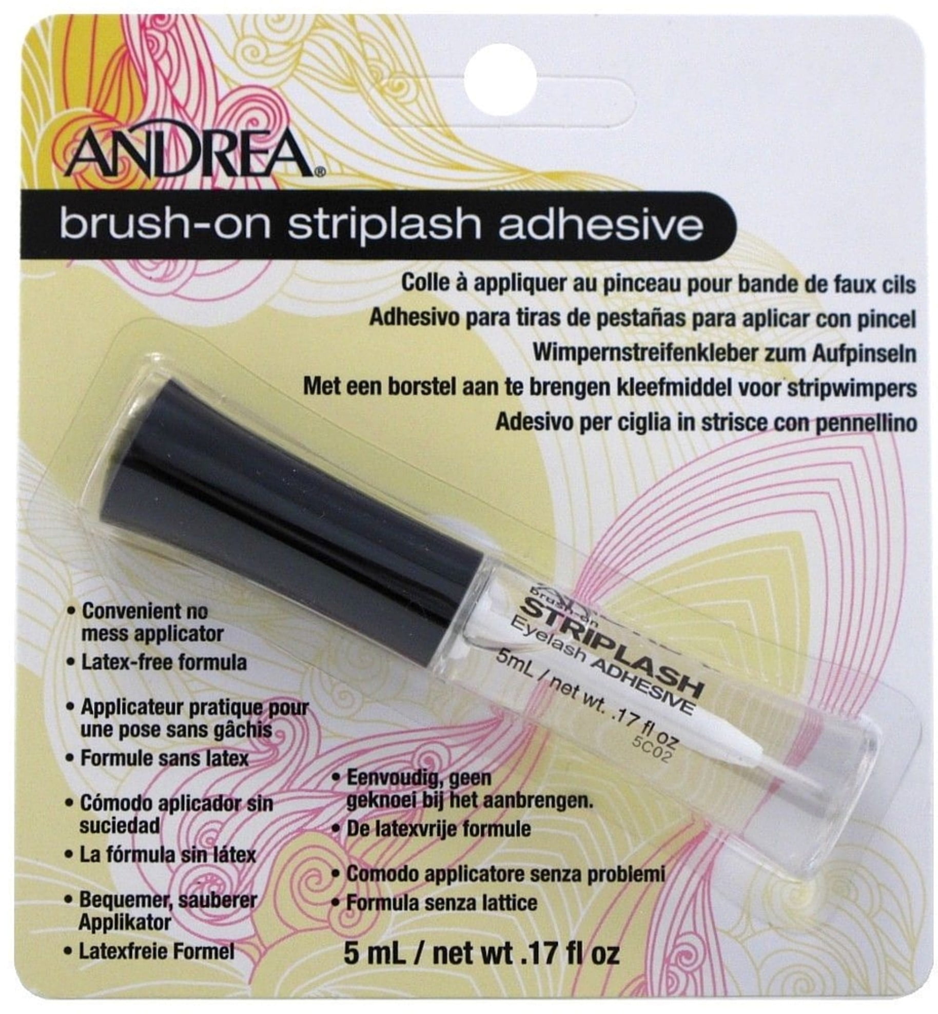 Andrea Brush-On Modlash Adhesive, 0.18 Fl Oz