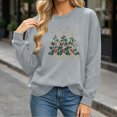 thumbnail image 5 of cocolona Christmas Sweatshirts for Women Christmas Tree Printed Crew Neck Long Sleeve Pullover Sweatshirts, 5 of 6