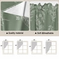 thumbnail image 5 of Dark Green Botanical Swag Curtains for Kitchen/Bedroom/Living Room, Pastoral Elegant Spring Floral Scalloped Curtains 63 Inch Long, Window Swag Topper Curtains Valances 2 Panels Set 36"x63", 5 of 8