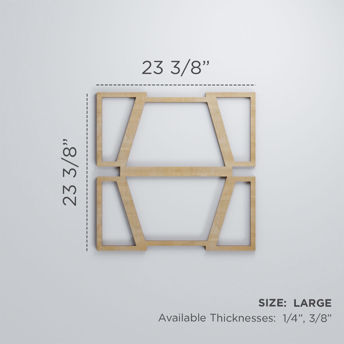 Ekena Millwork 23 3/8"W x 23 3/8"H x 3/8"T Large Greeley Decorative Fretwork Wood Wall Panels, Wood (Paint Grade)