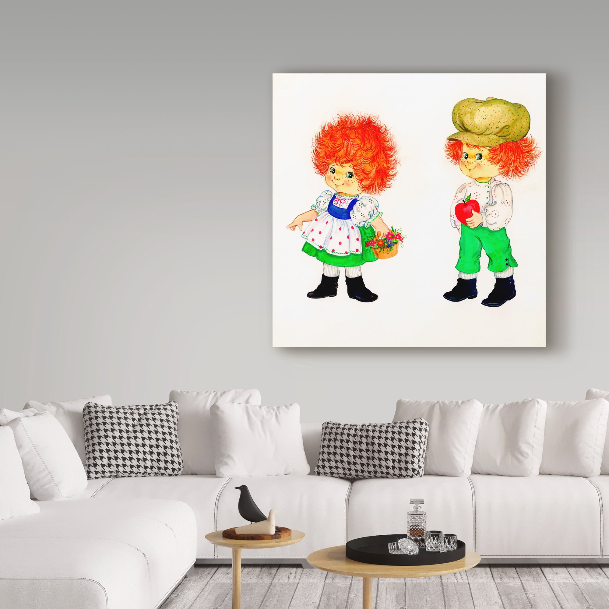 Trademark Fine Art 'Boy And Girl' Canvas Art by Beverly Johnston