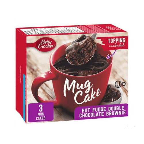 Betty Crocker Mug Cake Hot Fudge Double Chocolate Brownie With Fudge Topping, 294g/10.4 oz.