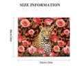 thumbnail image 3 of Shiartex Leopard Print Roses Maximalism Canvas Wall Art Print Home Decor Living Room Bedroom Office Wall Decor 20x16in, 3 of 6