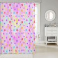 thumbnail image 2 of Manfei Watercolor Stars Shower Curtain 72Wx84L,Girls Friendly Style Bathroom Shower Curtain,Pink, 2 of 5