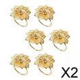 thumbnail image 1 of Anillos de servilletas de Flores de Cumpleaños Macarena con diamantes de imitación, 1 of 8