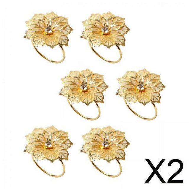 Anillos de servilletas de Flores de Cumpleaños Macarena con diamantes de imitación